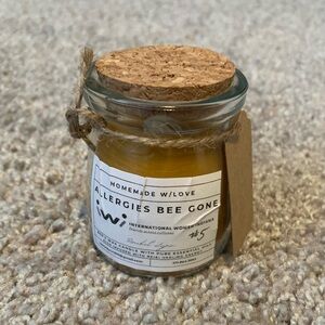 ORGANIC Beeswax Candle | Pure Essential oil | Reiki-Infused ~Allergies Bee Gone